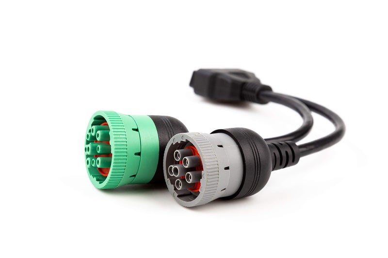 YPP OBD to Type 2 Green9p J1939 and 6p J1708 Split Y Cable for Diesel Truck Diagnostics - Image 5